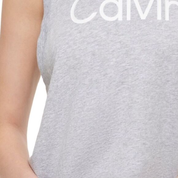 Calvin Klein Performance Womens Muscle Tank Silver Size M Gray NWT - Picture 3 of 7